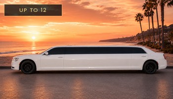 White Chrysler 300 Limo