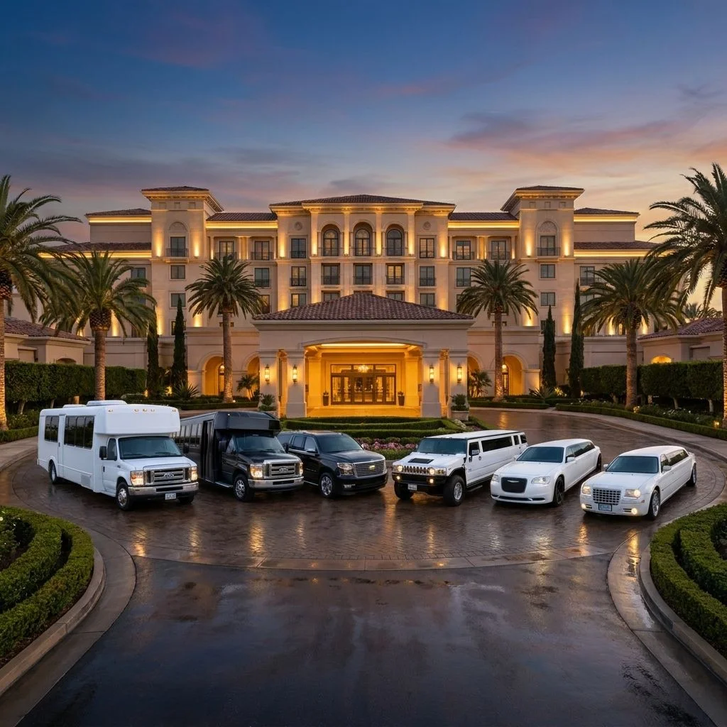 Deluxe Limousine Service luxury fleet available for FIFA World Cup stadium transportation at SoFi Stadium
