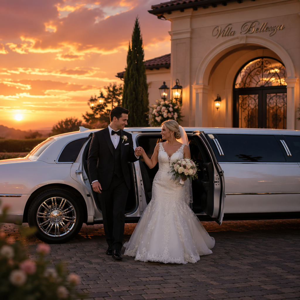 Deluxe Limousine Service premium wedding fleet rentals in Orange County